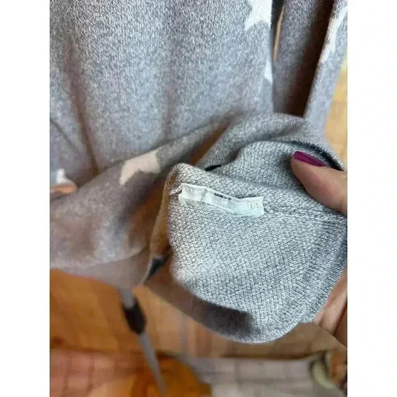 Banana Republic Factory Store Fitted Star Gray Sweater Women's Size S - Picture 5 of 7